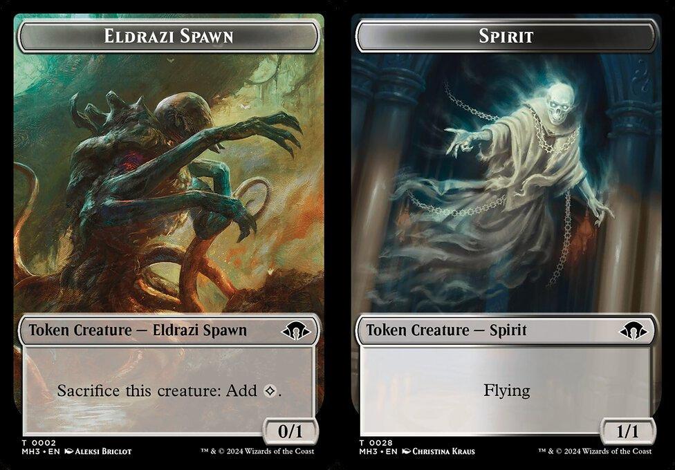 Eldrazi Spawn (0002) // Spirit (0028) Double-Sided Token (TMH3) - Foil