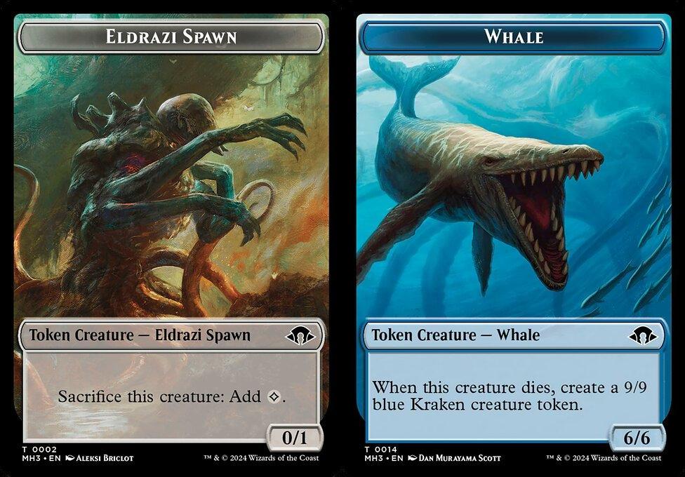 Eldrazi Spawn (0002) // Whale (0014) Double-Sided Token (TMH3) - Foil