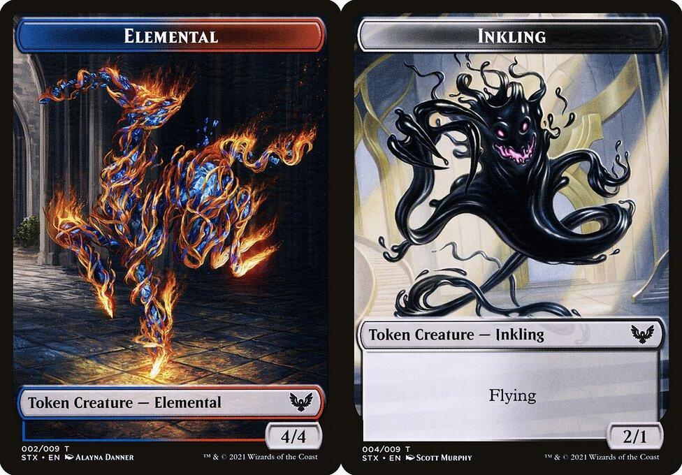 Elemental (002) // Inkling (004) Double-Sided Token (TSTX) - Foil