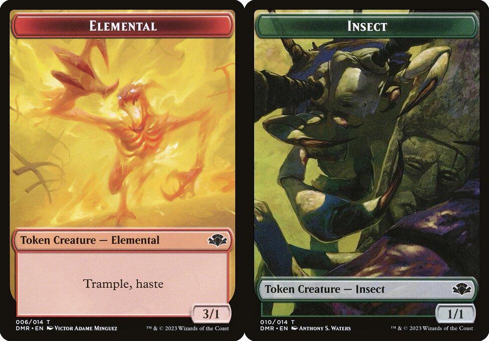 Elemental (006) // Insect (010) Double-Sided Token (TDMR) - Foil