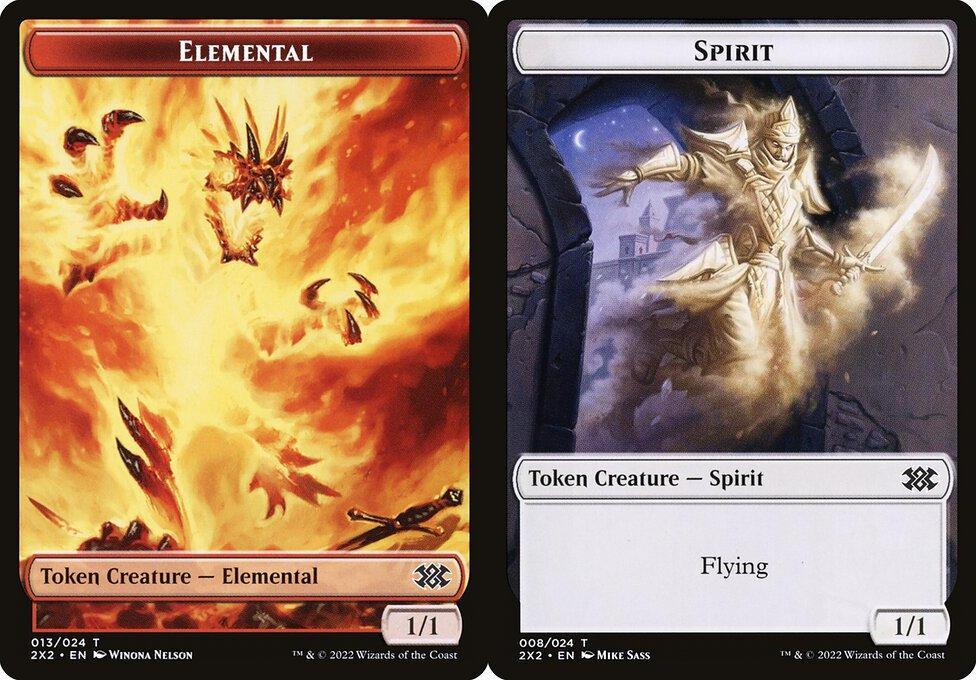 Elemental (013) // Spirit (008) Double-Sided Token (T2X2) - Foil