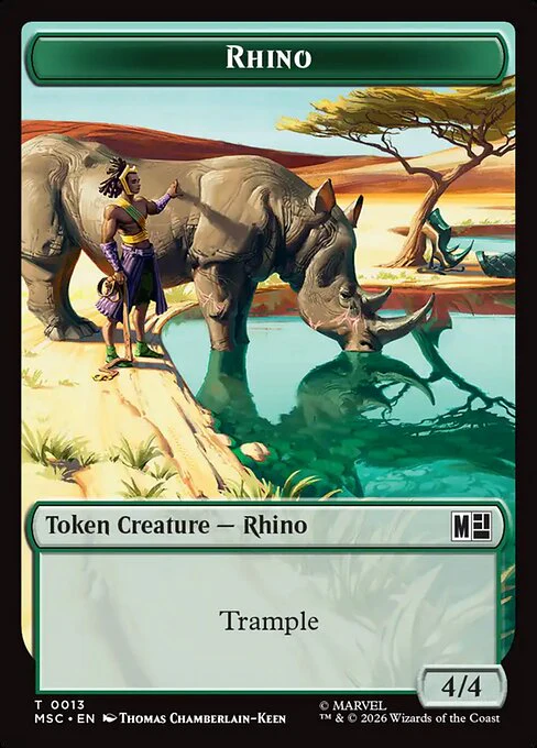 Elephant (0012) // Rhino (0013) Double-Sided Token (TMSC) - Image 2
