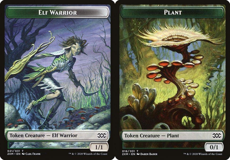 Elf Warrior (021) // Plant (016) Double-Sided Token (T2XM) - Foil