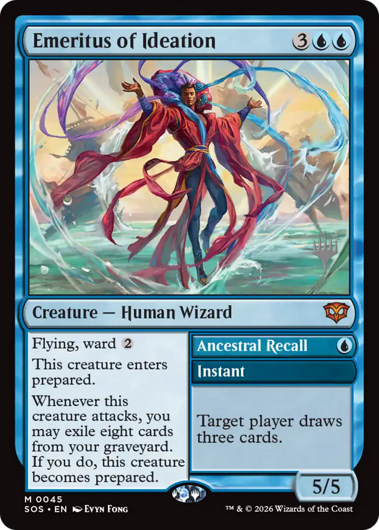 Emeritus of Ideation // Ancestral Recall (0045) (Promo Pack) (PSOS) - Foil