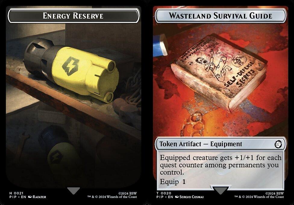 Energy Reserve (0021) // Wasteland Survival Guide (0020) Double-Sided Token (TPIP) - Foil