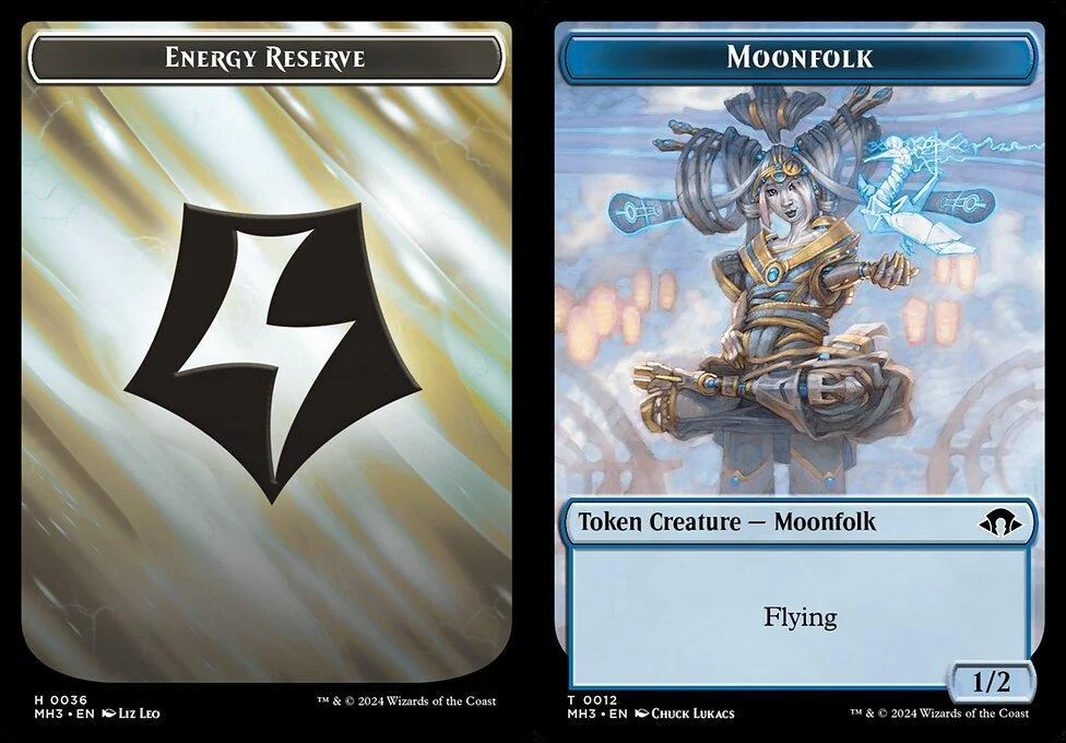 Energy Reserve (0036) // Moonfolk (0012) Double-Sided Token (TMH3)