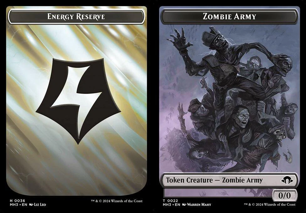 Energy Reserve (0036) // Zombie Army (0022) Double-Sided Token (TMH3)