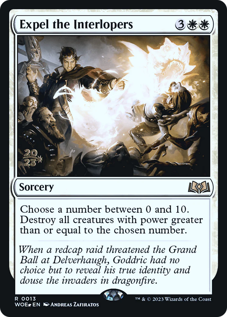 Expel the Interlopers (0013) (Prerelease) (PWOE) - Foil