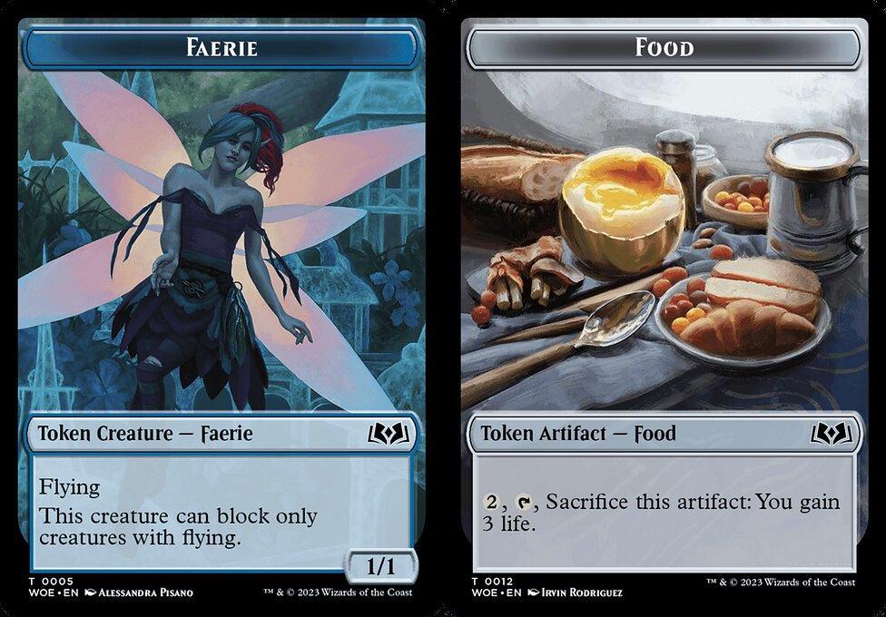Faerie (0005) // Food (0012) Double-Sided Token (TWOE) - Foil