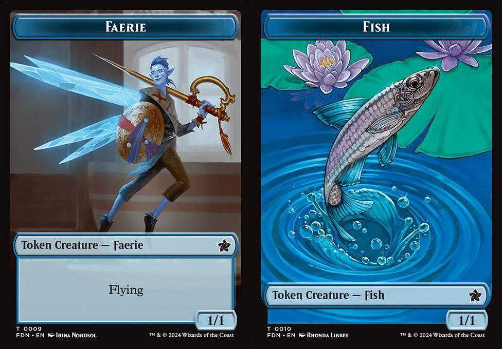 Faerie (0009) // Fish (0010) Double-Sided Token (TFDN)