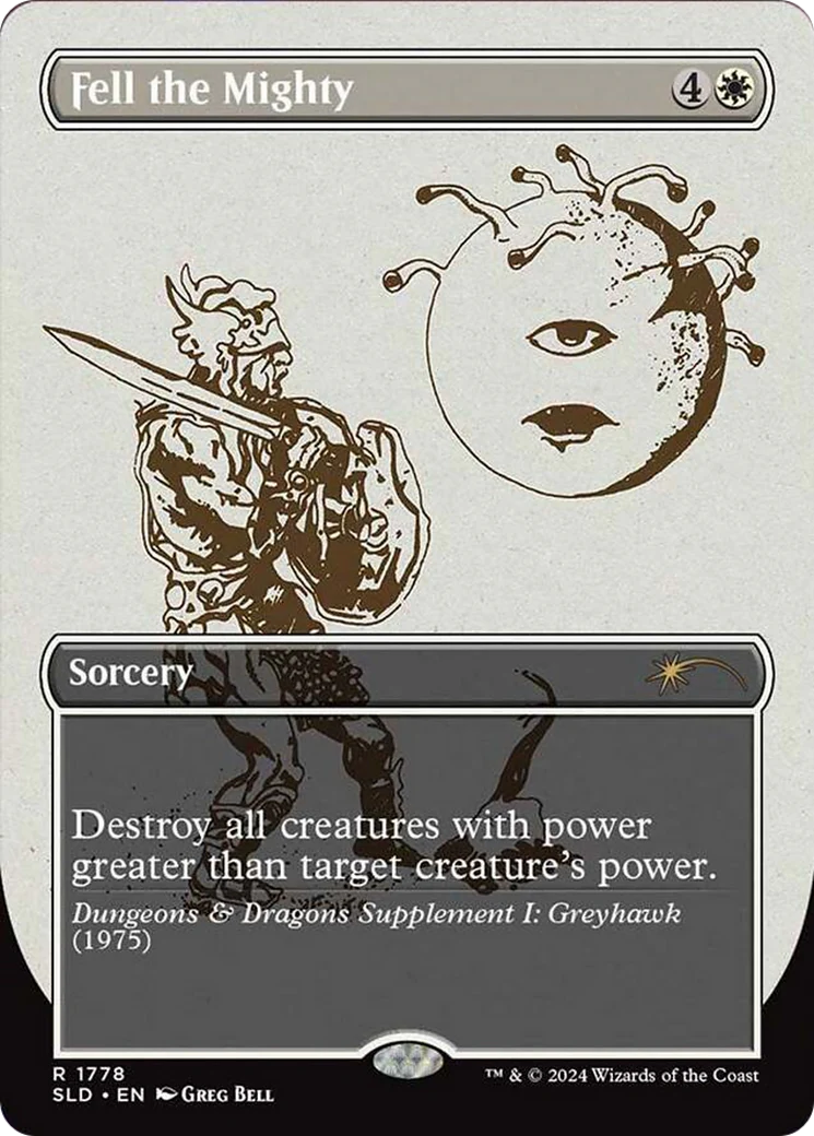 Fell the Mighty (1778) (Borderless) (SLD) - Rainbow Foil