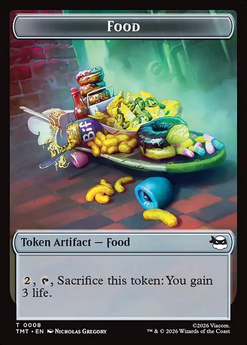Food (0008) // Ninja Turtle Spirit (0003) Double-Sided Token (TTMT)