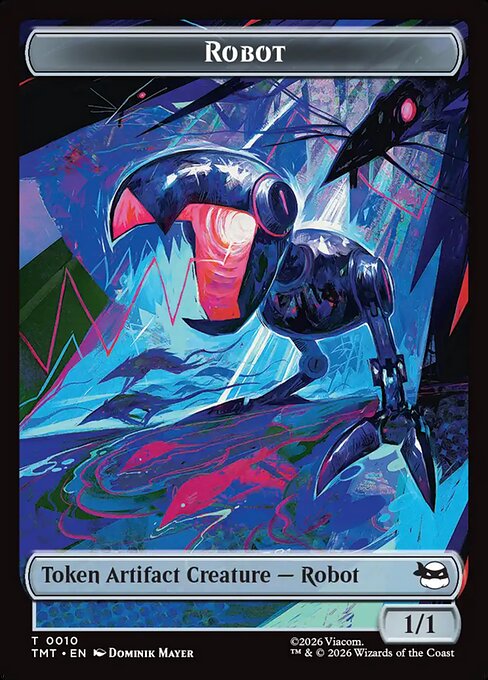 Food (0008) // Robot (0010) Double-Sided Token (TTMT) - Foil - Image 2
