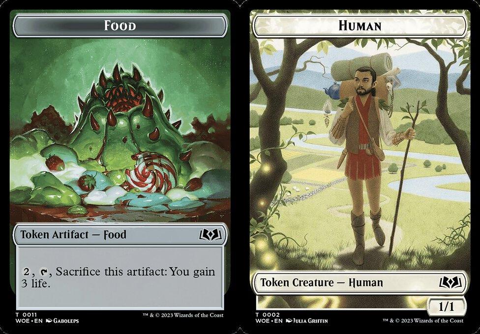 Food (0011) // Human (0002) Double-Sided Token (TWOE) - Foil