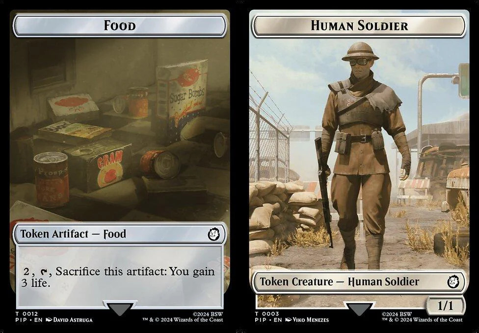 Food (0012) // Human Soldier (0003) Double-Sided Token (TPIP) - Foil