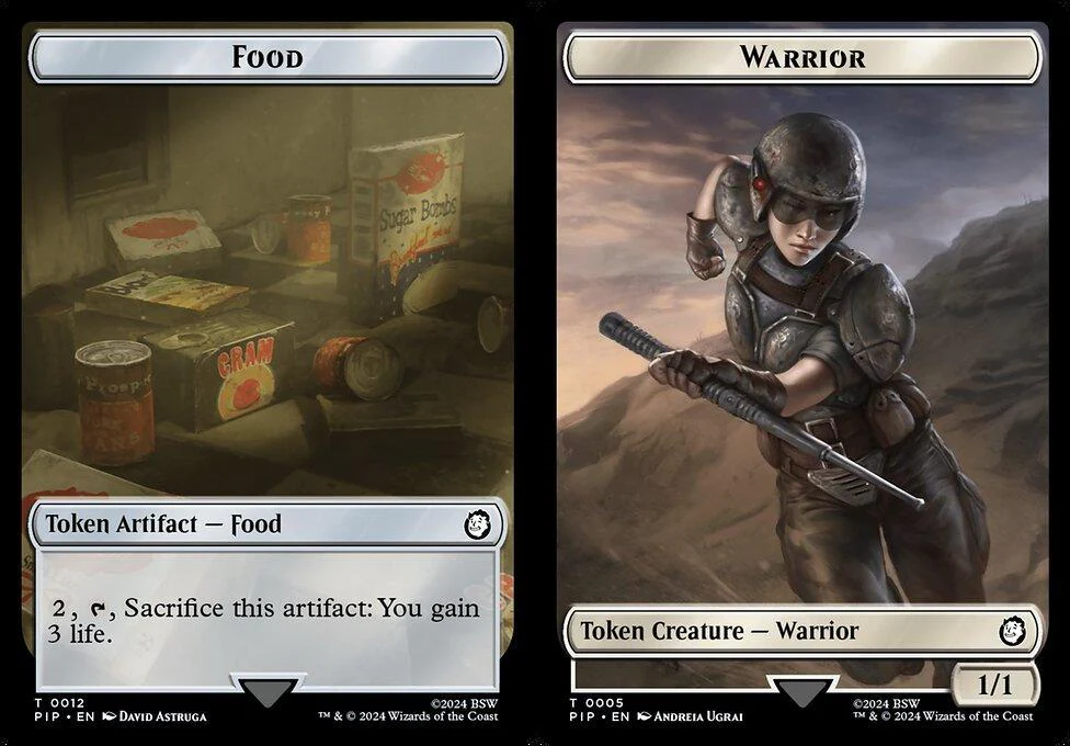 Food (0012) // Warrior (0005) Double-Sided Token (TPIP)