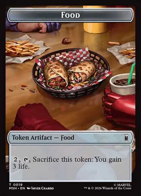 Food (0019) // Leviathan (0005) Double-Sided Token (TMSH) - Foil