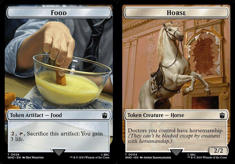 Food (0026) // Horse (0004) Double-Sided Token (TWHO) - Foil