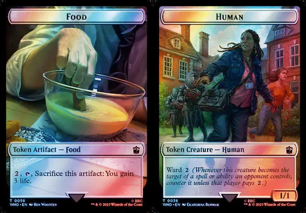 Food (0058) // Human (0038) Double-Sided Token (TWHO) - Surge Foil
