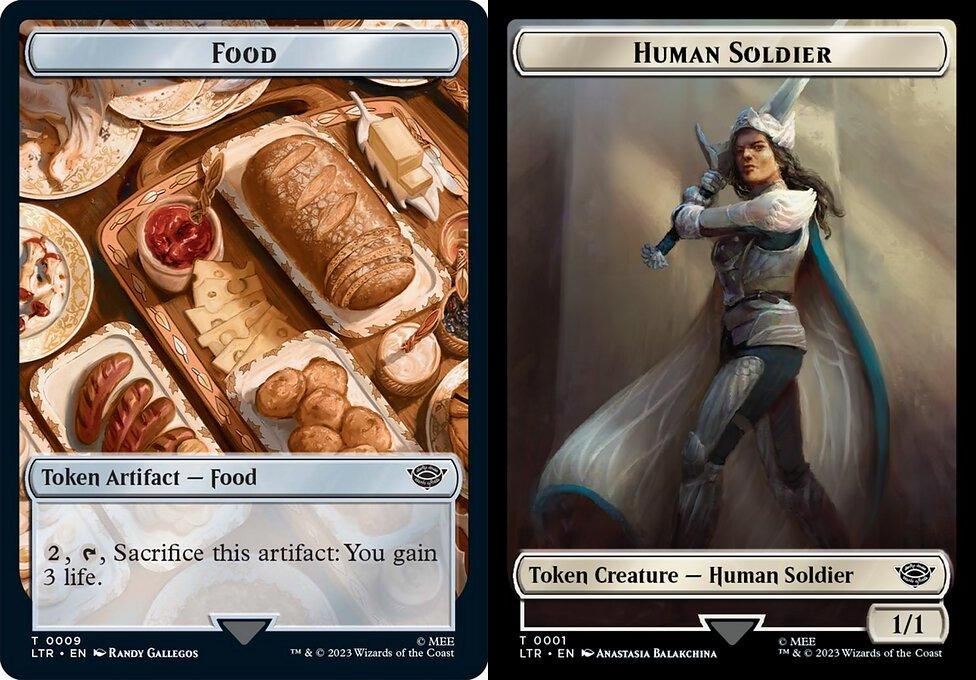 Food (009) // Human Soldier (001) Double-Sided Token (TTLR) - Foil
