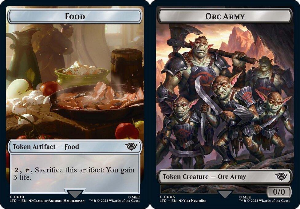 Food (010) // Orc Army (005) Double-Sided Token (TTLR)