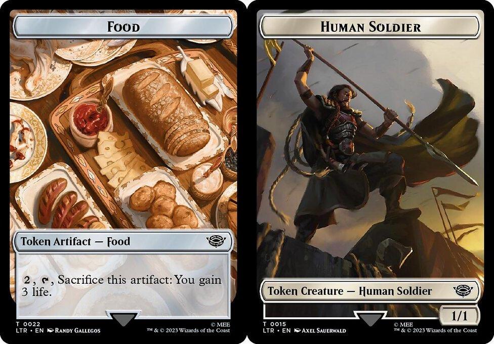 Food (022) // Human Soldier (015) Double-Sided Token (TTLR) - Surge Foil