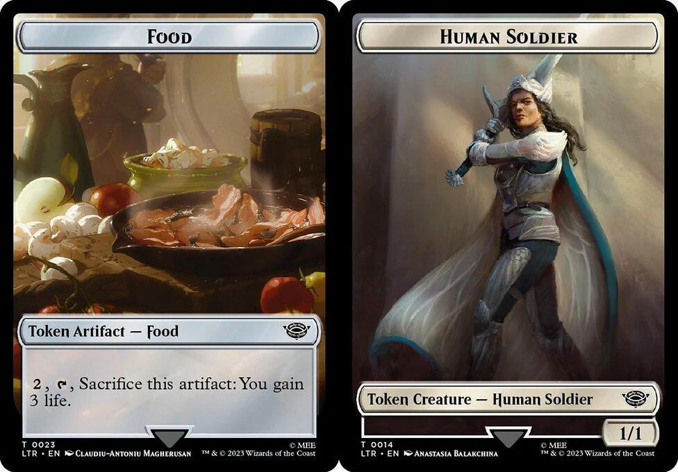 Food (023) // Human Soldier (014) Double-Sided Token (TTLR) - Surge Foil
