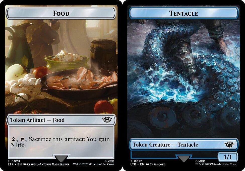 Food (023) // Tentacle (017) Double-Sided Token (TTLR) - Surge Foil