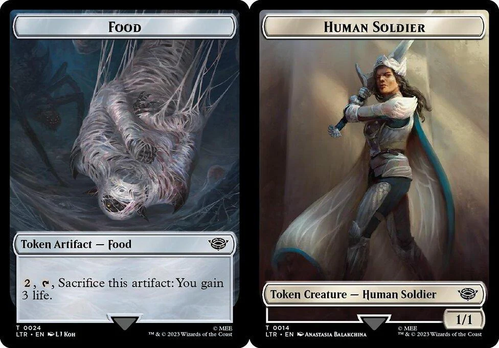 Food (024) // Human Soldier (014) Double-Sided Token (TTLR) - Surge Foil