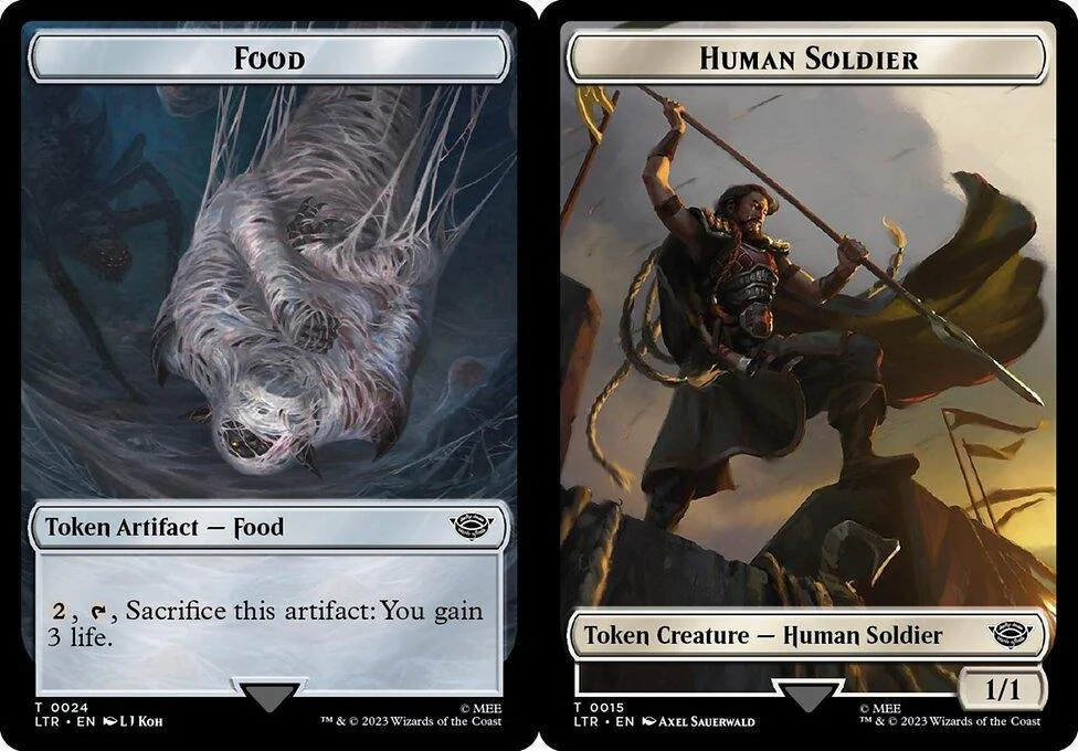 Food (024) // Human Soldier (015) Double-Sided Token (TTLR) - Surge Foil