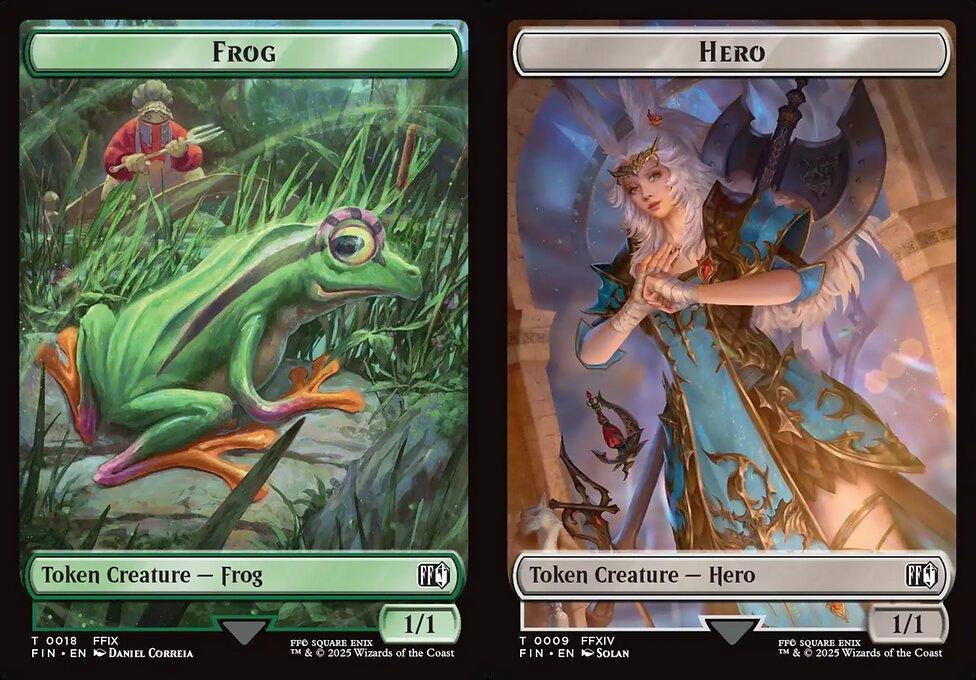 Frog (0018) // Hero (0009) Double-Sided Token (TFIN)