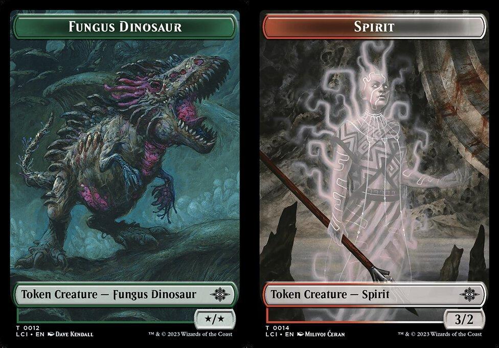 Fungus Dinosaur (0012) // Spirit (0014) Double-Sided Token (TLCI) - Foil