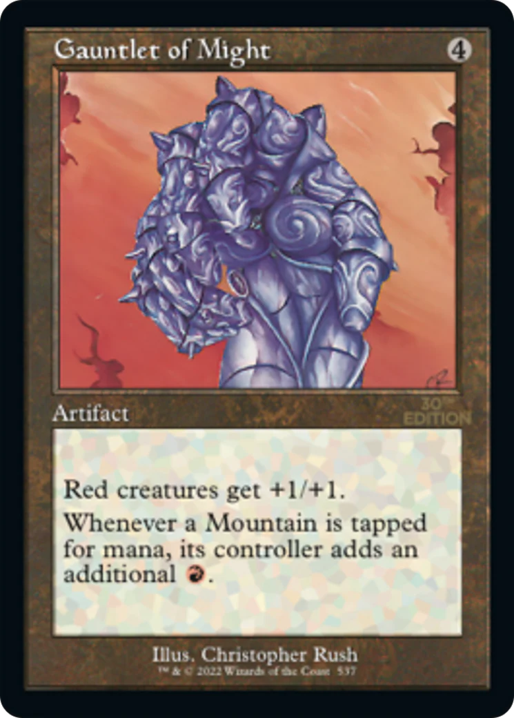 Gauntlet of Might (Retro Frame) (30A)