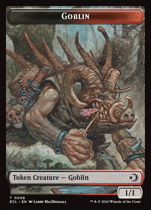 Goblin (0006) // Treefolk (0003) Double-Sided Token (TECL) - Foil