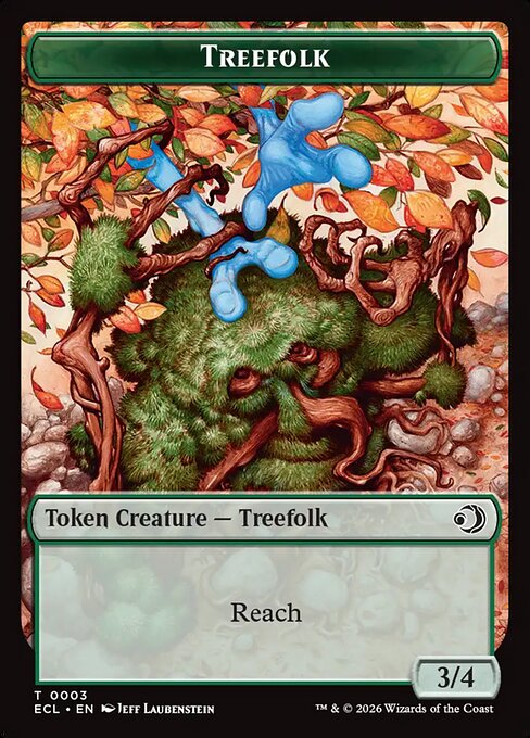 Goblin (0006) // Treefolk (0003) Double-Sided Token (TECL) - Foil - Image 2