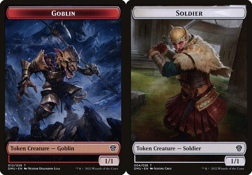 Goblin (012) // Soldier (004) Double-Sided Token (TDMU) - Foil