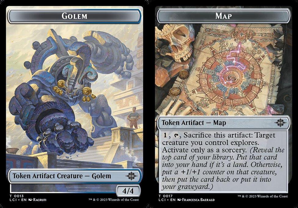Golem (0013) // Map (0017) Double-Sided Token (TLCI) - Foil