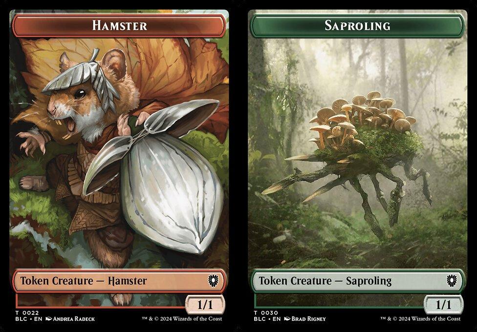 Hamster (0022) // Saproling (0030) Double-Sided Token (TBLC)