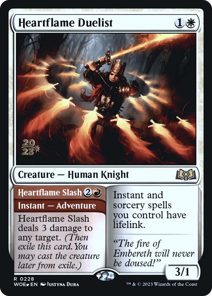 Heartflame Duelist // Heartflame Slash (0228) (Prerelease) (PWOE) - Foil