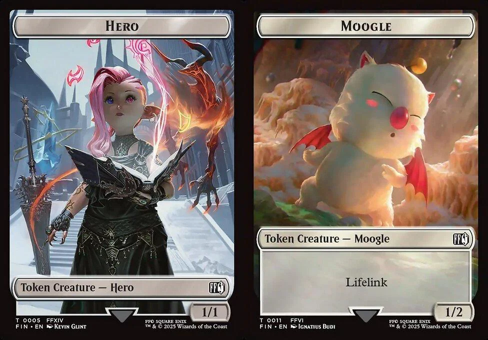 Hero (0005) // Moogle (0011) Double-Sided Token (TFIN)