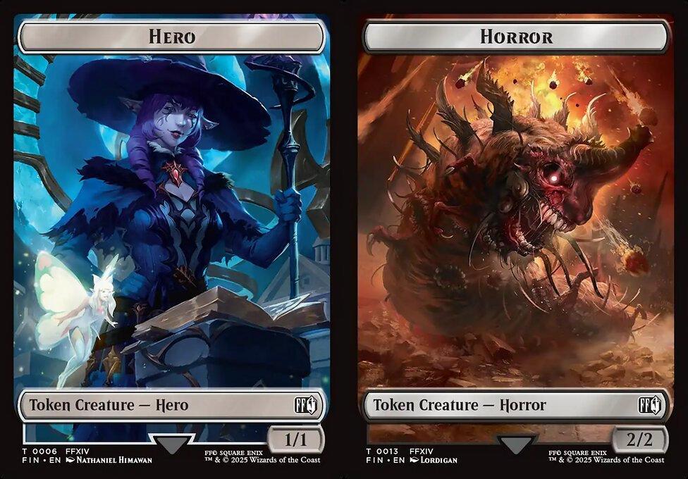Hero (0006) // Horror (0013) Double-Sided Token (TFIN)