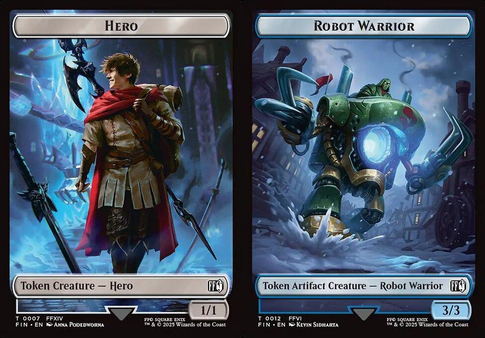Hero (0007) // Robot Warrior (0012) Double-Sided Token (TFIN)