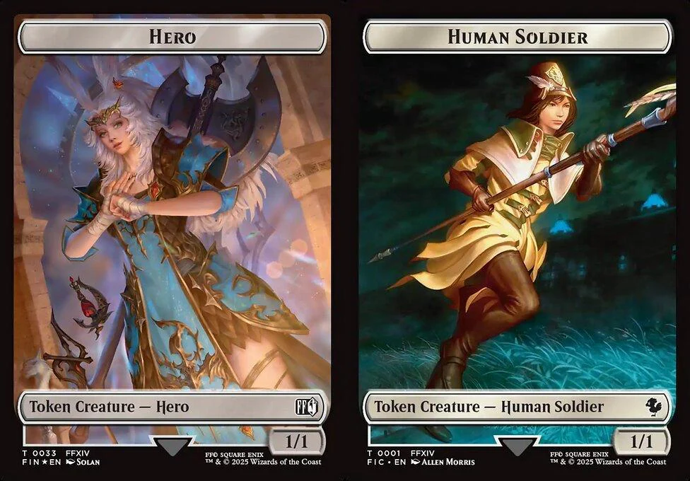 Hero (0033) // Human Soldier (0001) Double-Sided Token (TFIC) - Surge Foil