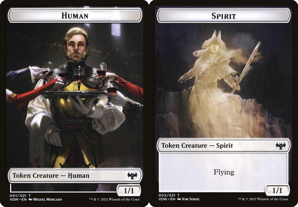 Human (001) // Spirit (002) Double-Sided Token (TVOW) - Foil