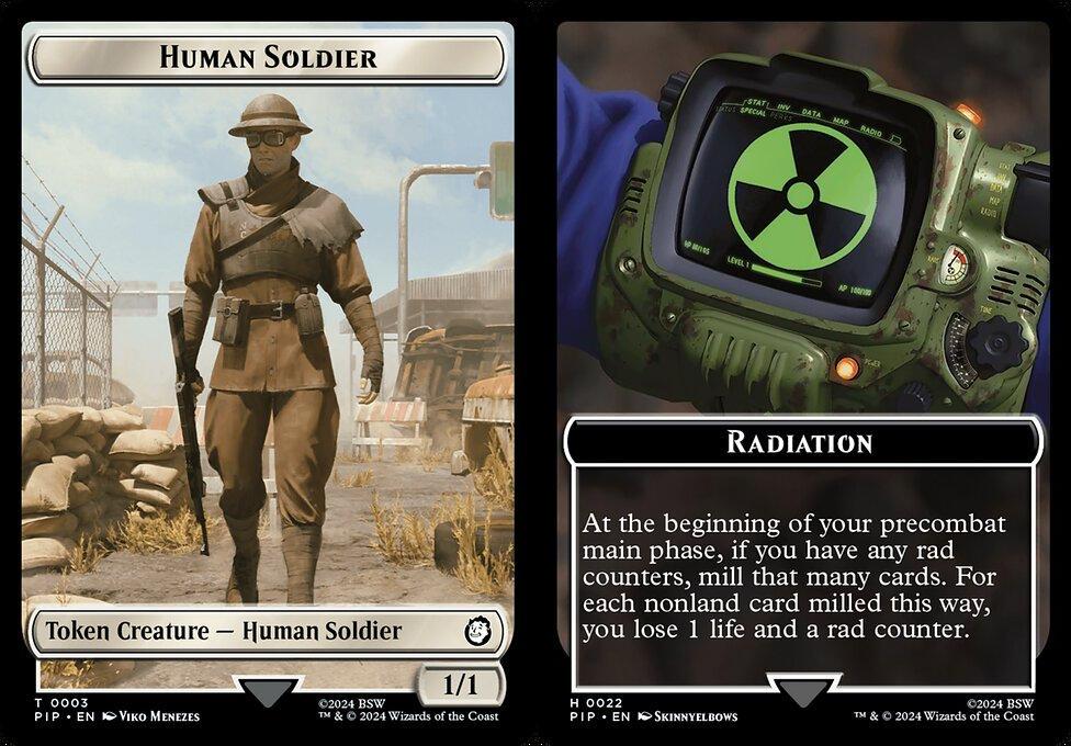 Human Soldier (0003) // Radiation (0022) Double-Sided Token (TPIP) - Foil