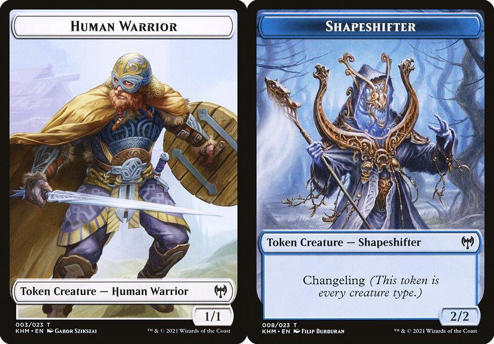 Human Warrior (003) // Shapeshifter (008) Double-Sided Token (TKLD) - Foil