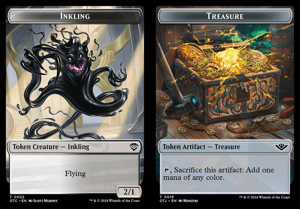 Inkling (0022) // Treasure (0018) Double-Sided Token (TOTC)