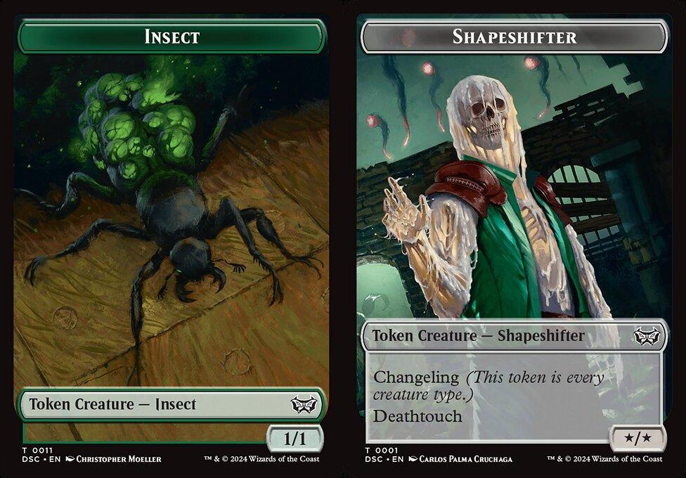 Insect (0011) // Shapeshifter (0001) Double-Sided Token (TDSC)
