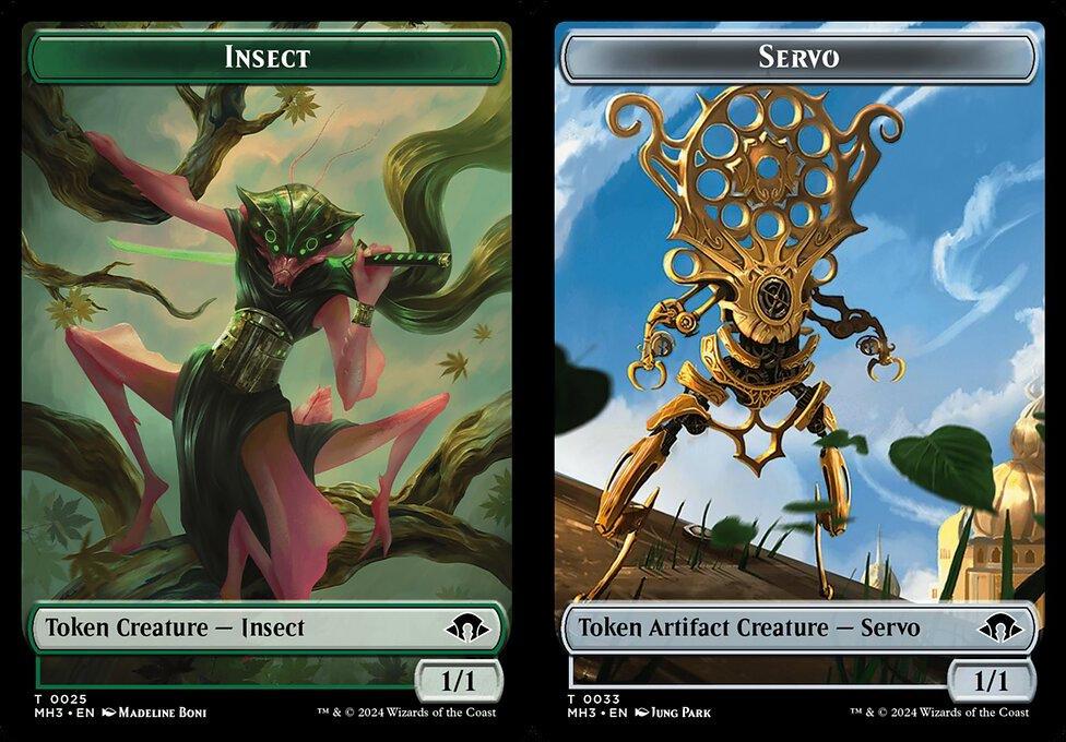 Insect (0025) // Servo (0033) Double-Sided Token (TMH3) - Foil