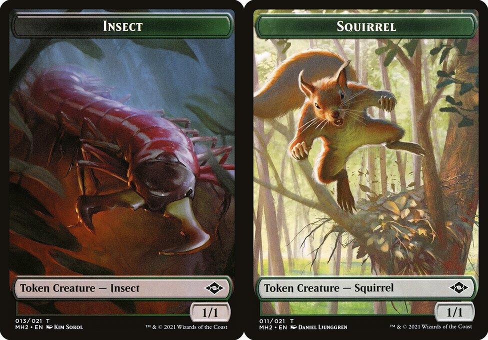 Insect (013) // Squirrel (011) Double-Sided Token (TMH2) - Foil